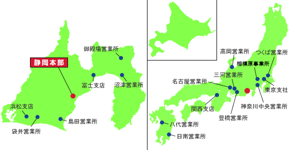協立テストシステム 国内事業所MAP